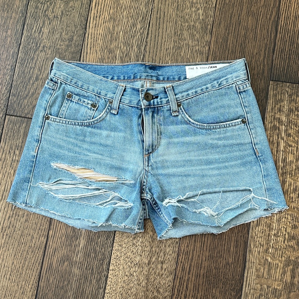 Rag & Bone Light Blue Denim Jean Shorts Sz 24
